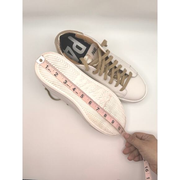 P448 gold and white classic platform Thea Wilder Sneaker size 41 / US 10.5 W - Picture 9 of 12